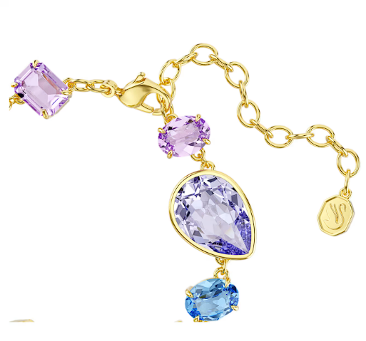 Colorful Moissanite Bracelet – 18K Gold Plated Luxury