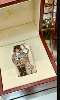 Luxury Monogram Watch & Bracelet Set