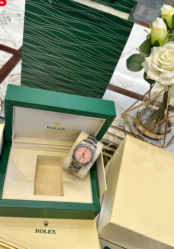 Oyster Perpetual Pink Dial Watch