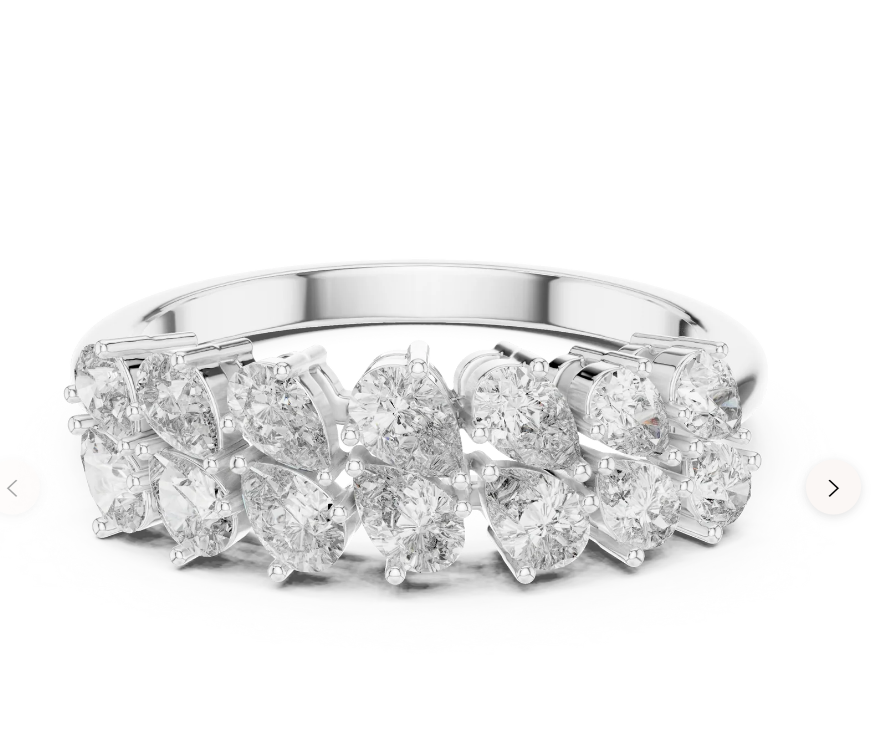 Pear Cut Moissanite Ring