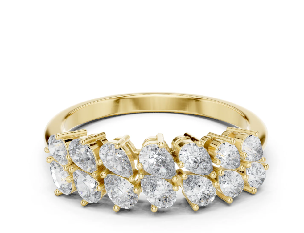 Pear Cut Moissanite Ring