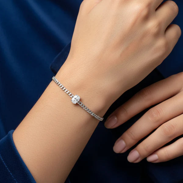 Single Oval Cut Bracelet