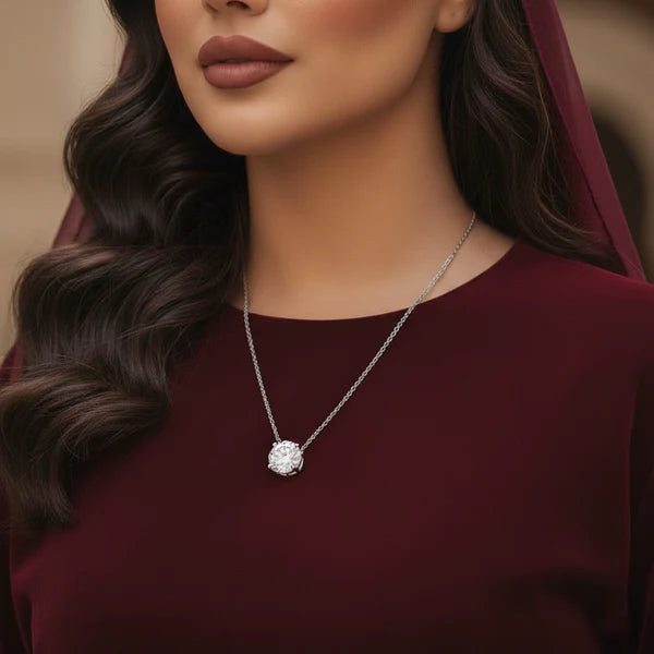 Solitaire Brillinat Cut Necklace