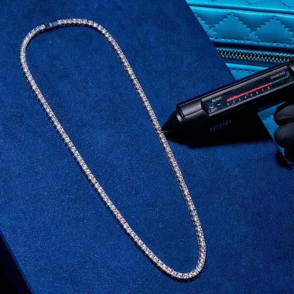 3mm moisannite tennis necklace