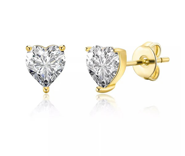 Earring Solitaire Stud Heart