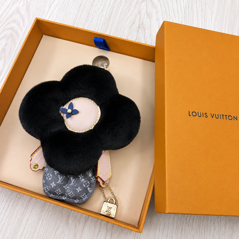 Luxury Plush Flower Bag Charm