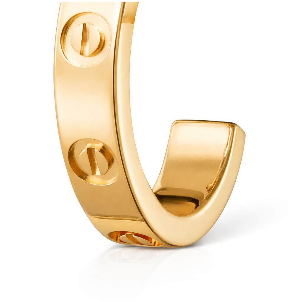 Classic Screw Love Hoop Earrings