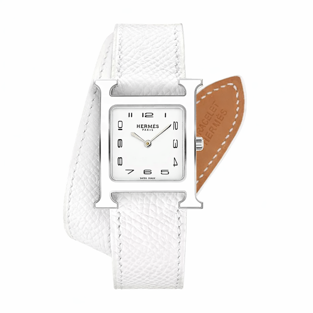 Luxury H-Shape Leather Watch – Elegant Square Dial Women’s Fashion Watch
