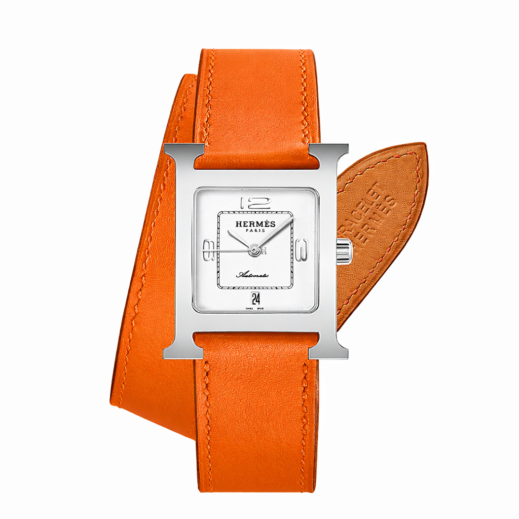 Luxury H-Shape Leather Watch – Elegant Square Dial Women’s Fashion Watch