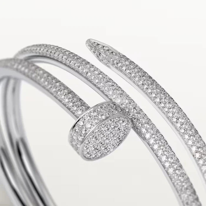 Juste un Clou bracelet, double, half-paved