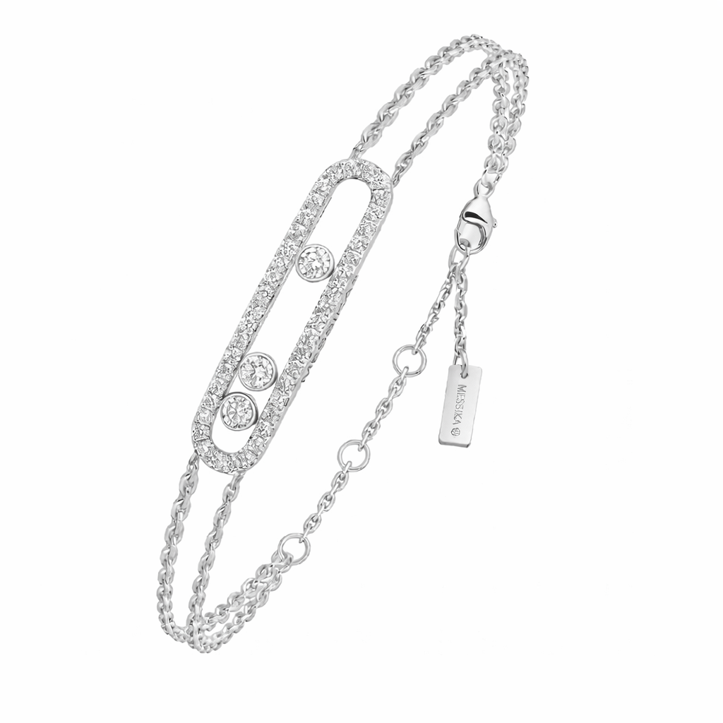 Luxury Diamond Link Bracelet – 18K Gold Plated | Elegant Minimal Chain Design