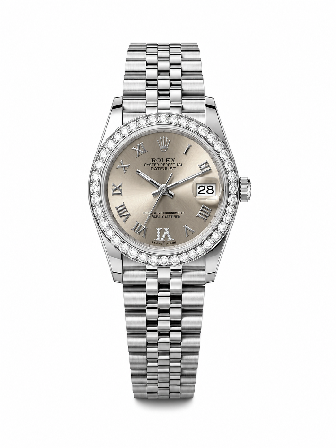 Luxury Jubilee Diamond Date Watch – Silver Dial