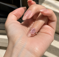 Pink Majesty Solitaire Ring – Oval Pink Diamond Inspired Ring