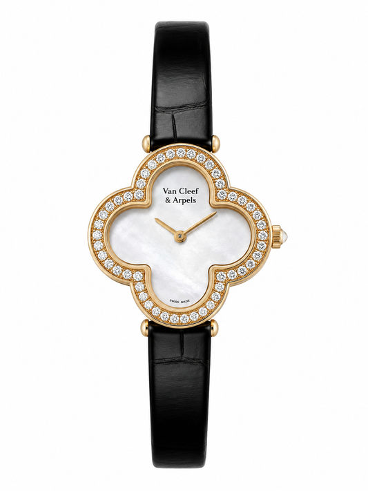 Clover Royale Diamond Leather Watch