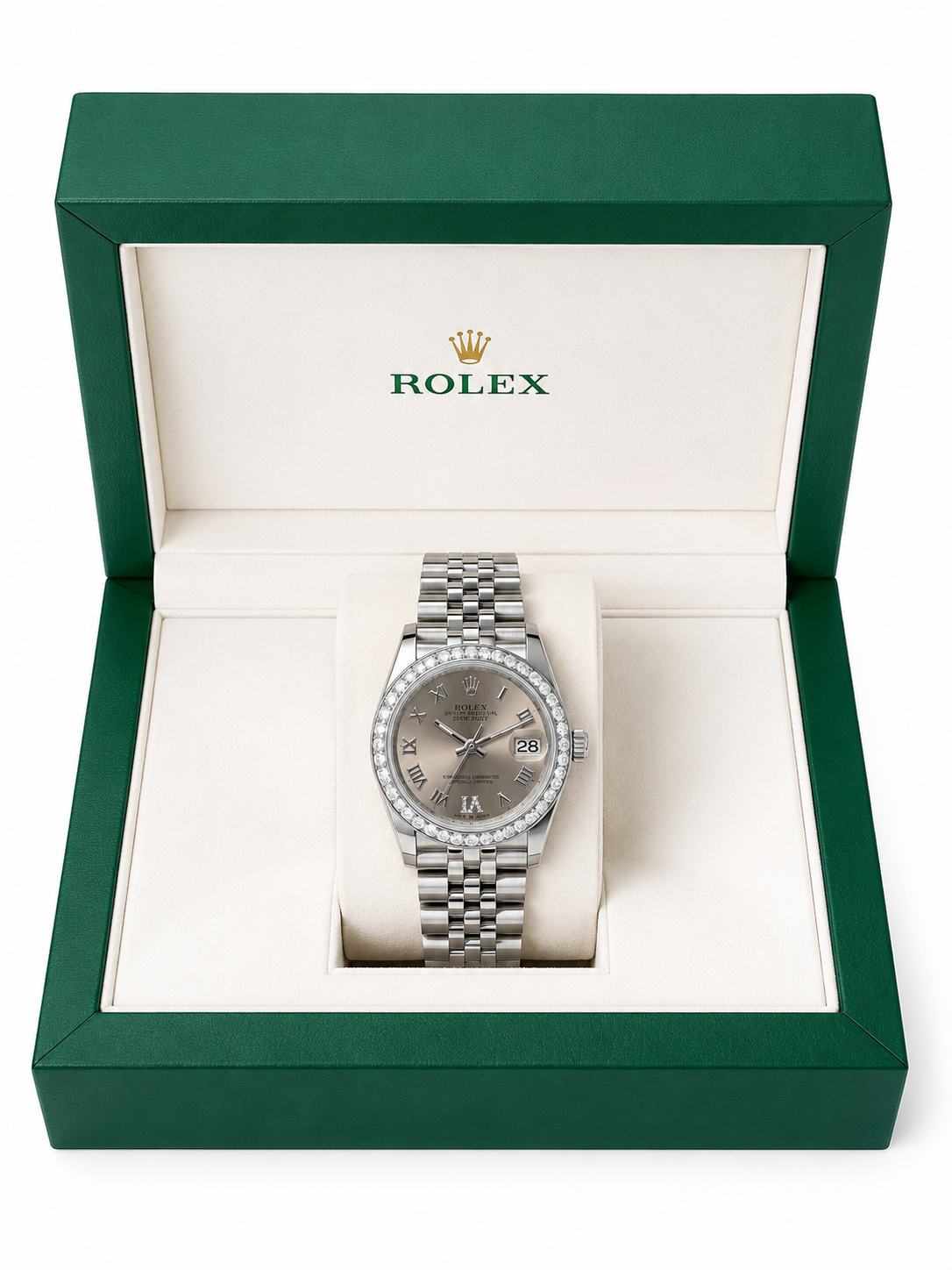 Luxury Jubilee Diamond Date Watch – Silver Dial