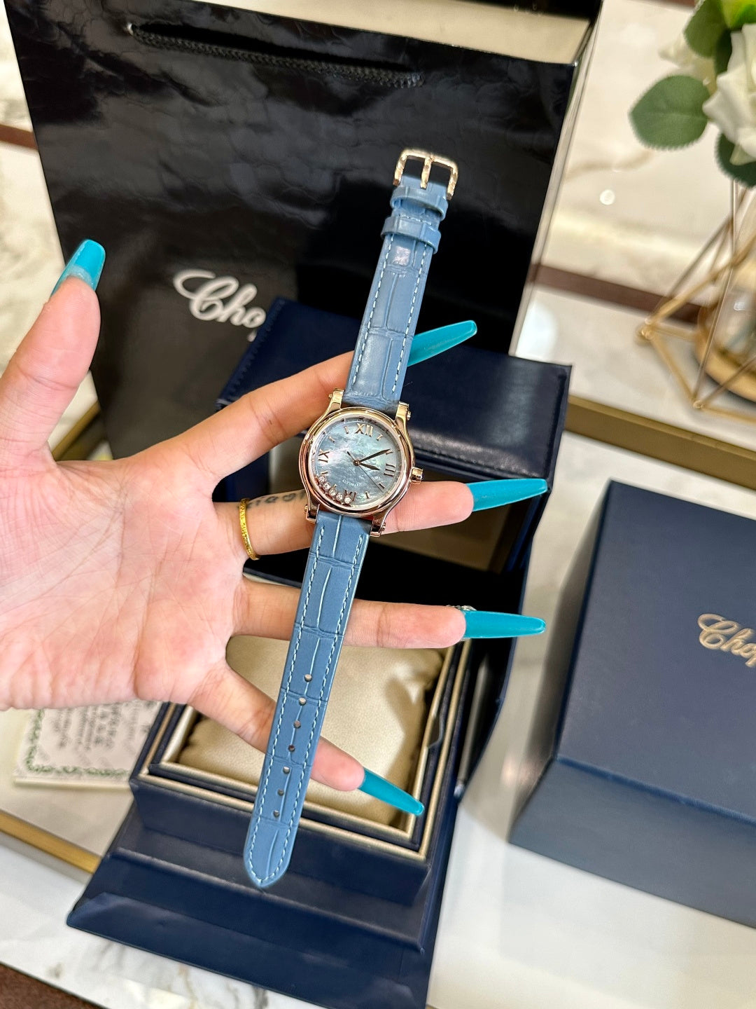 Azure Royale Crocodile Leather Watch