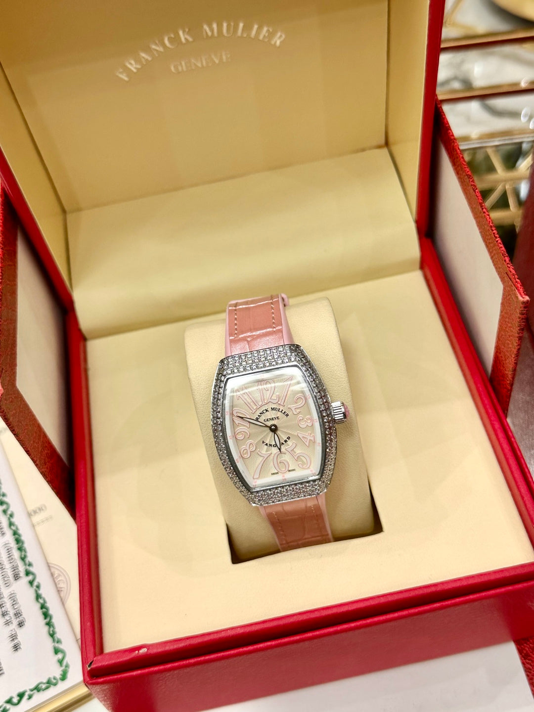Rosé Monarch Crocodile Leather Watch