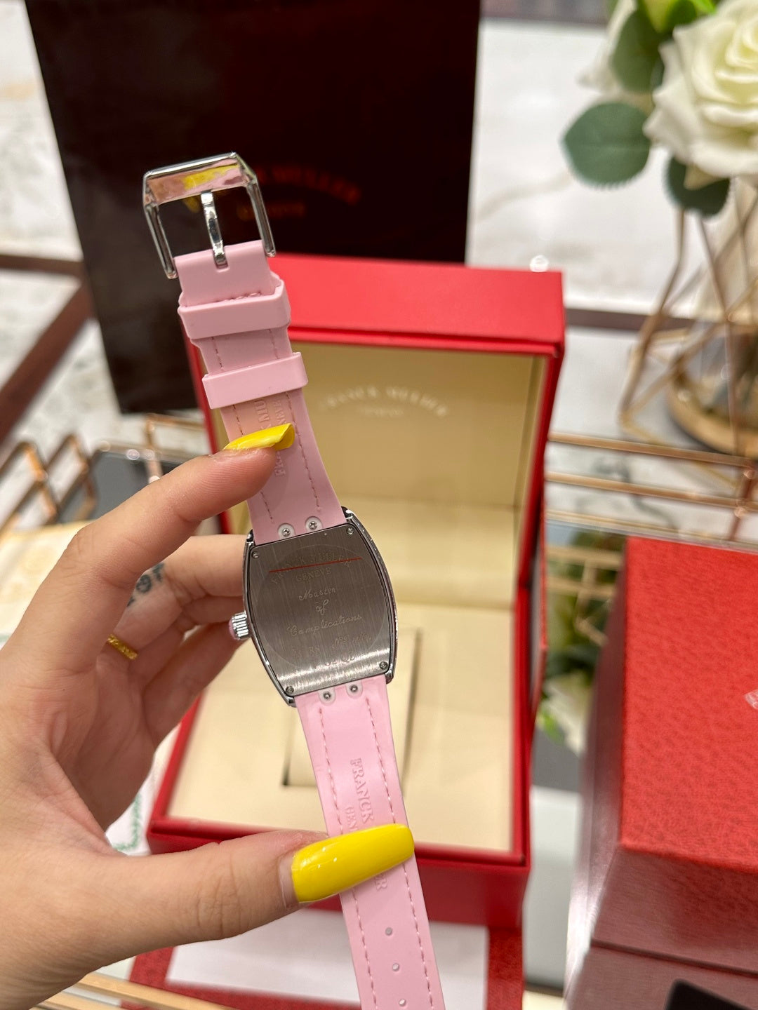 Rosé Monarch Crocodile Leather Watch