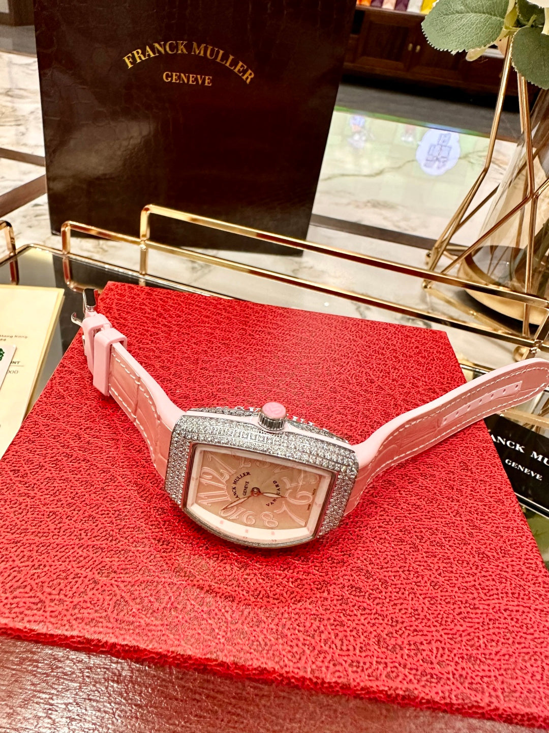 Rosé Monarch Crocodile Leather Watch