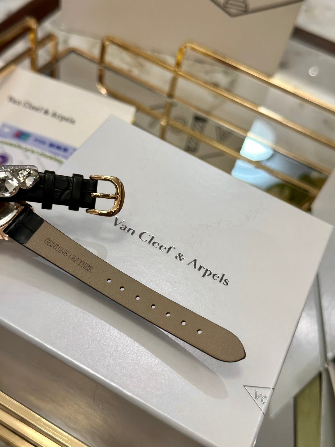 Clover Royale Diamond Leather Watch