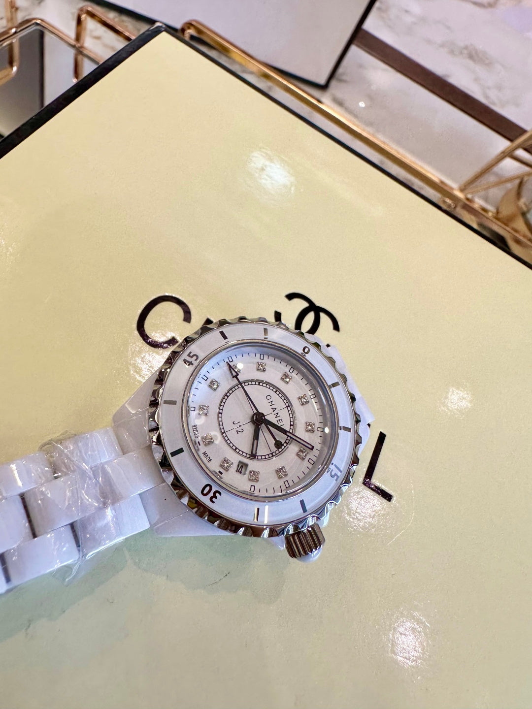 Aurora Blanc Ceramic Diamond Watch