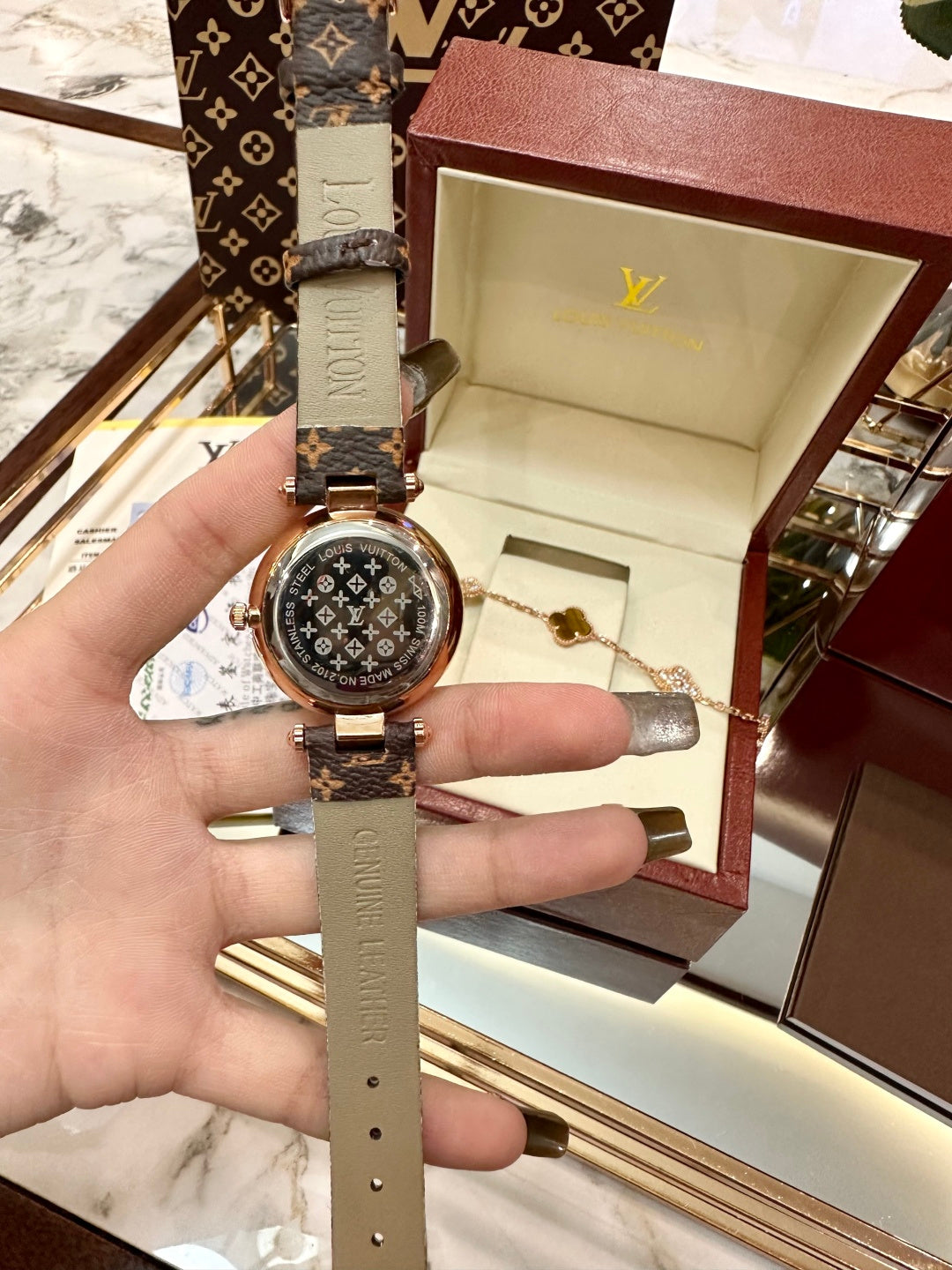 Luxury Monogram Watch & Bracelet Set