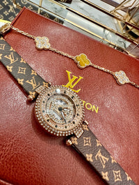 Luxury Monogram Watch & Bracelet Set