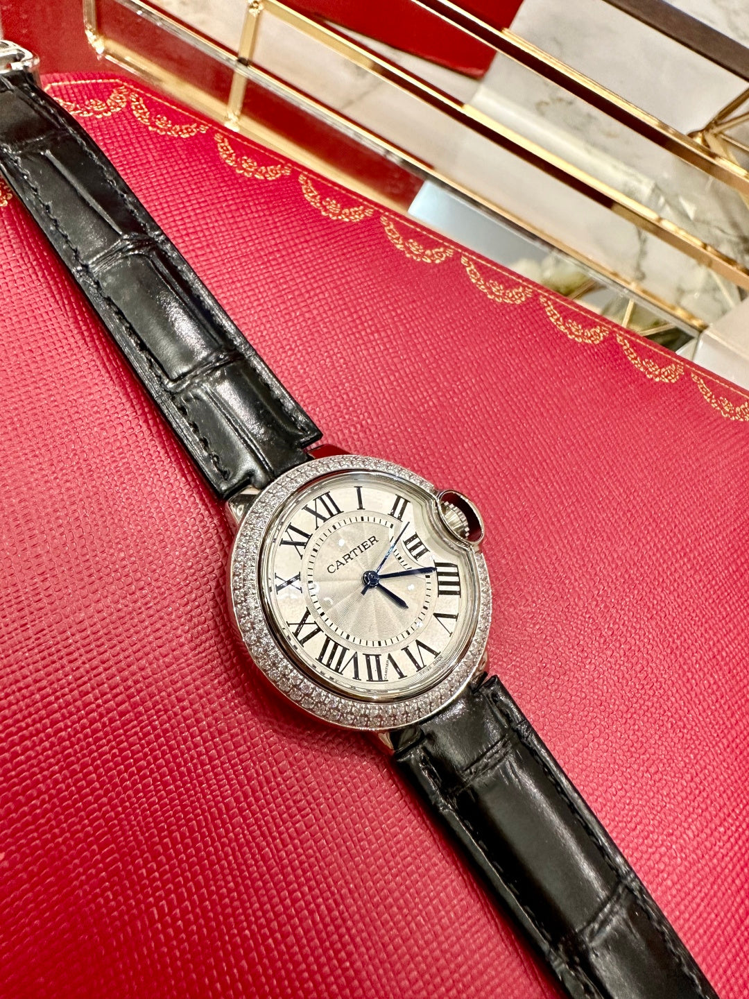 Celestia Royale Diamond Leather Watch