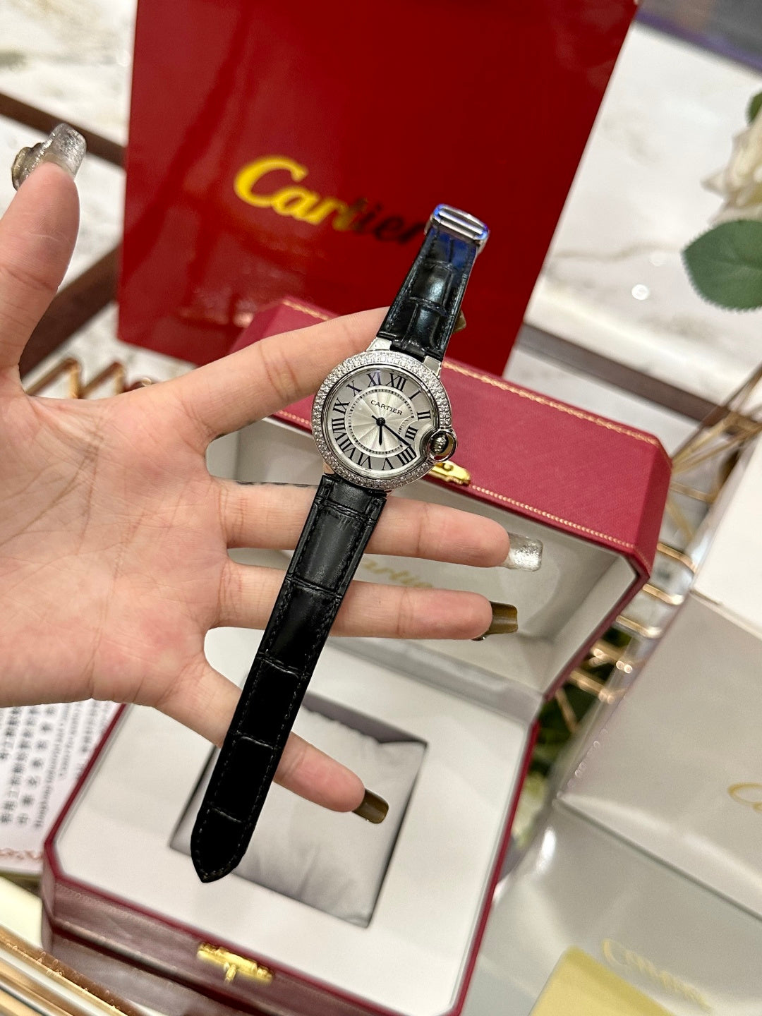 Celestia Royale Diamond Leather Watch
