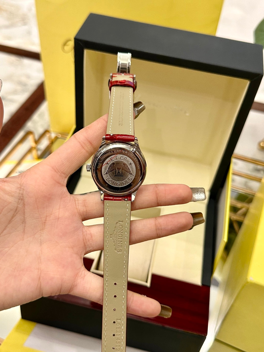 Luna Pearl Moonphase Crocodile Leather Watch