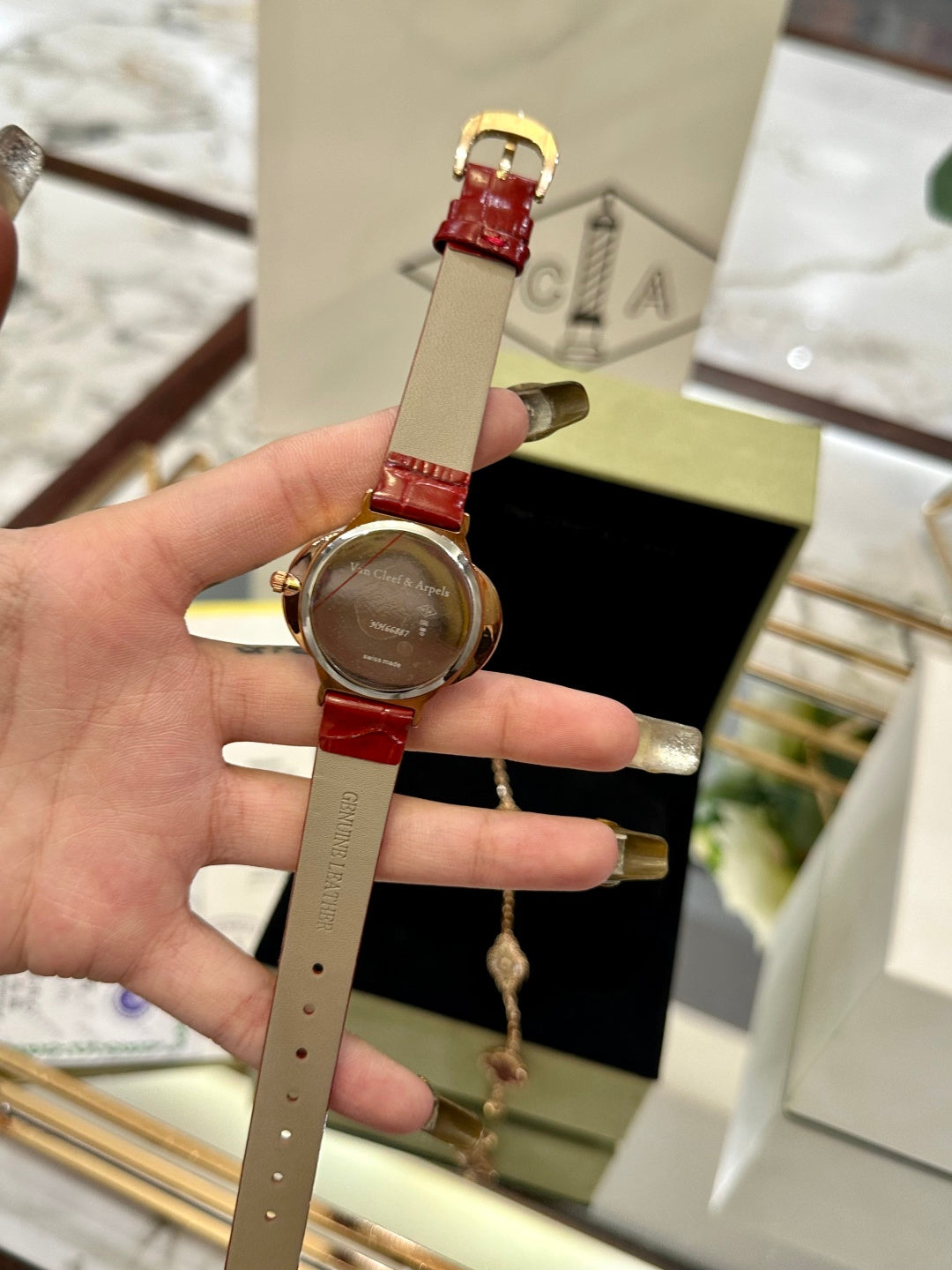 Lucky Clover Diamond Leather Watch & Bracelet Set