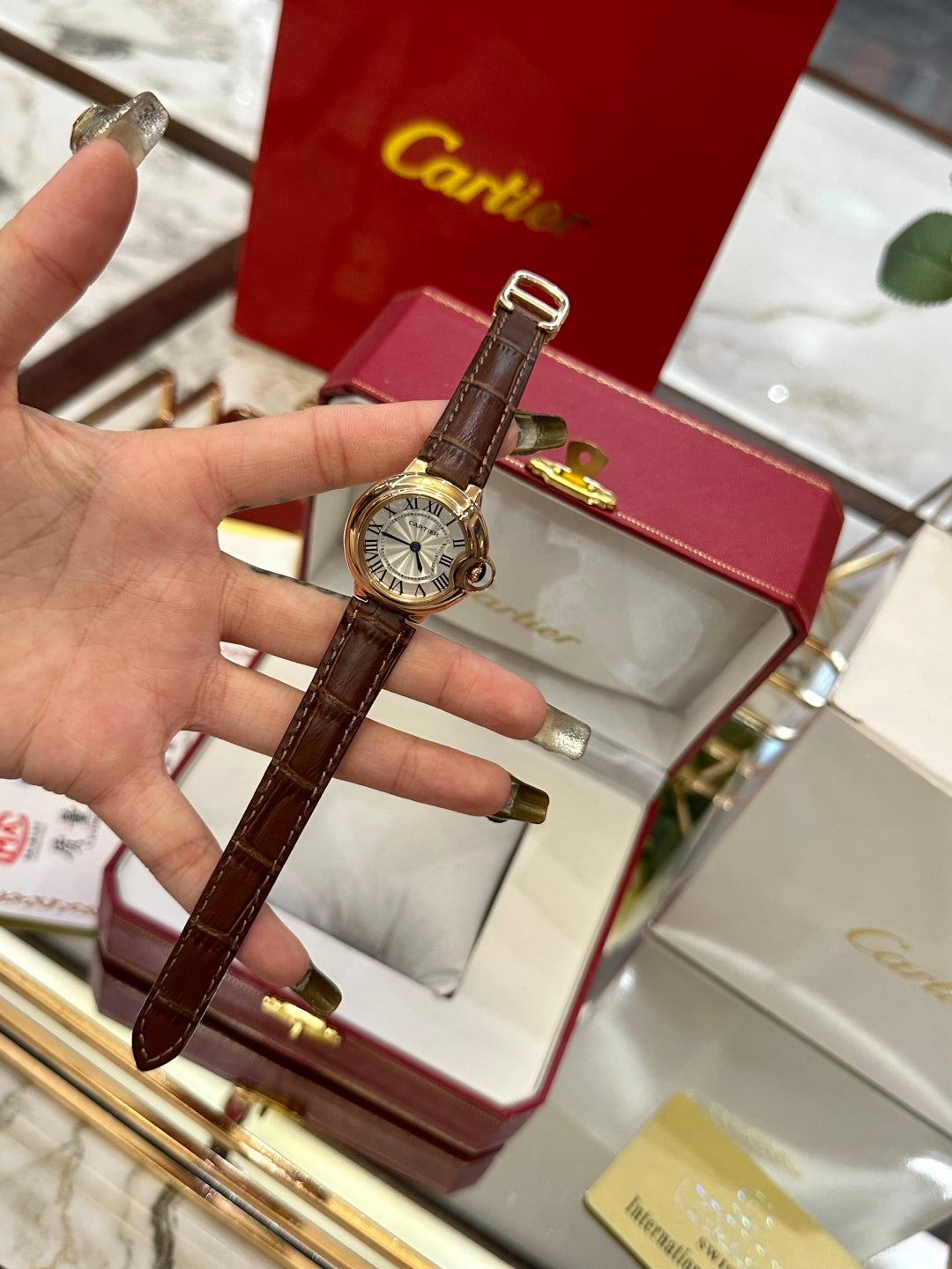 Royal Balloon Brown Crocodile Leather Watch