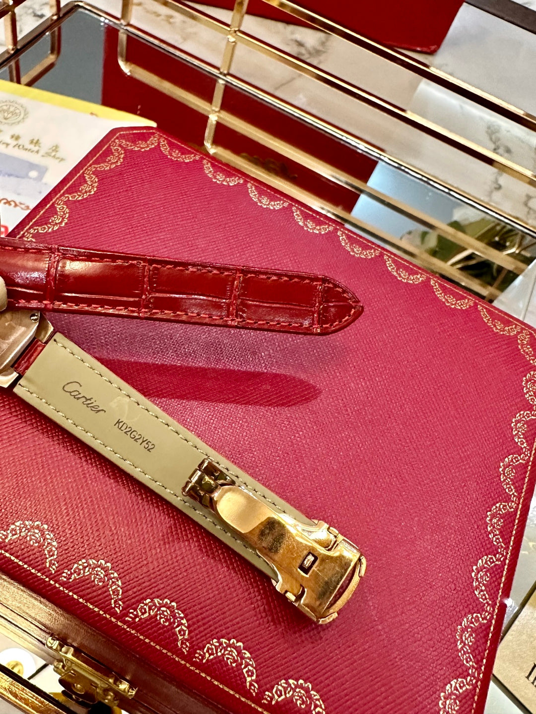 Luxury Balloon Leather Watch – Rose Gold Red Crocodile Strap