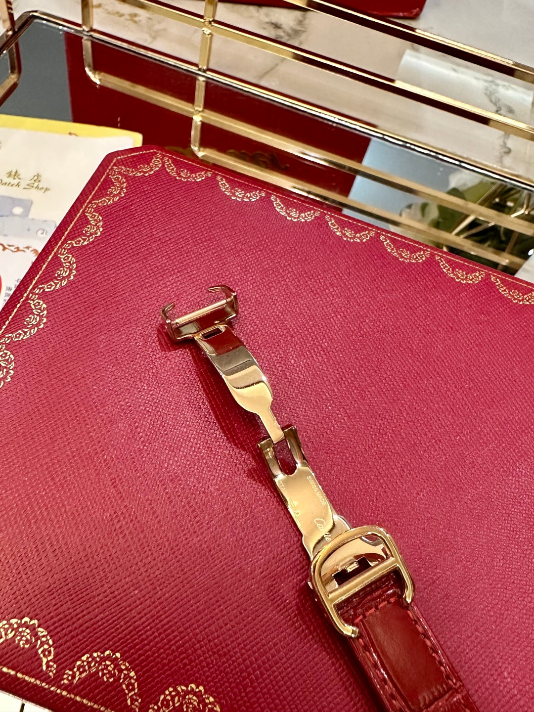 Luxury Balloon Leather Watch – Rose Gold Red Crocodile Strap
