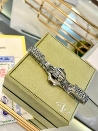 Van Cleef Crystal Bracelet Watch – Mother-of-Pearl Dial