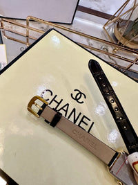 CH Première Ribbon Watch – Black Leather Strap