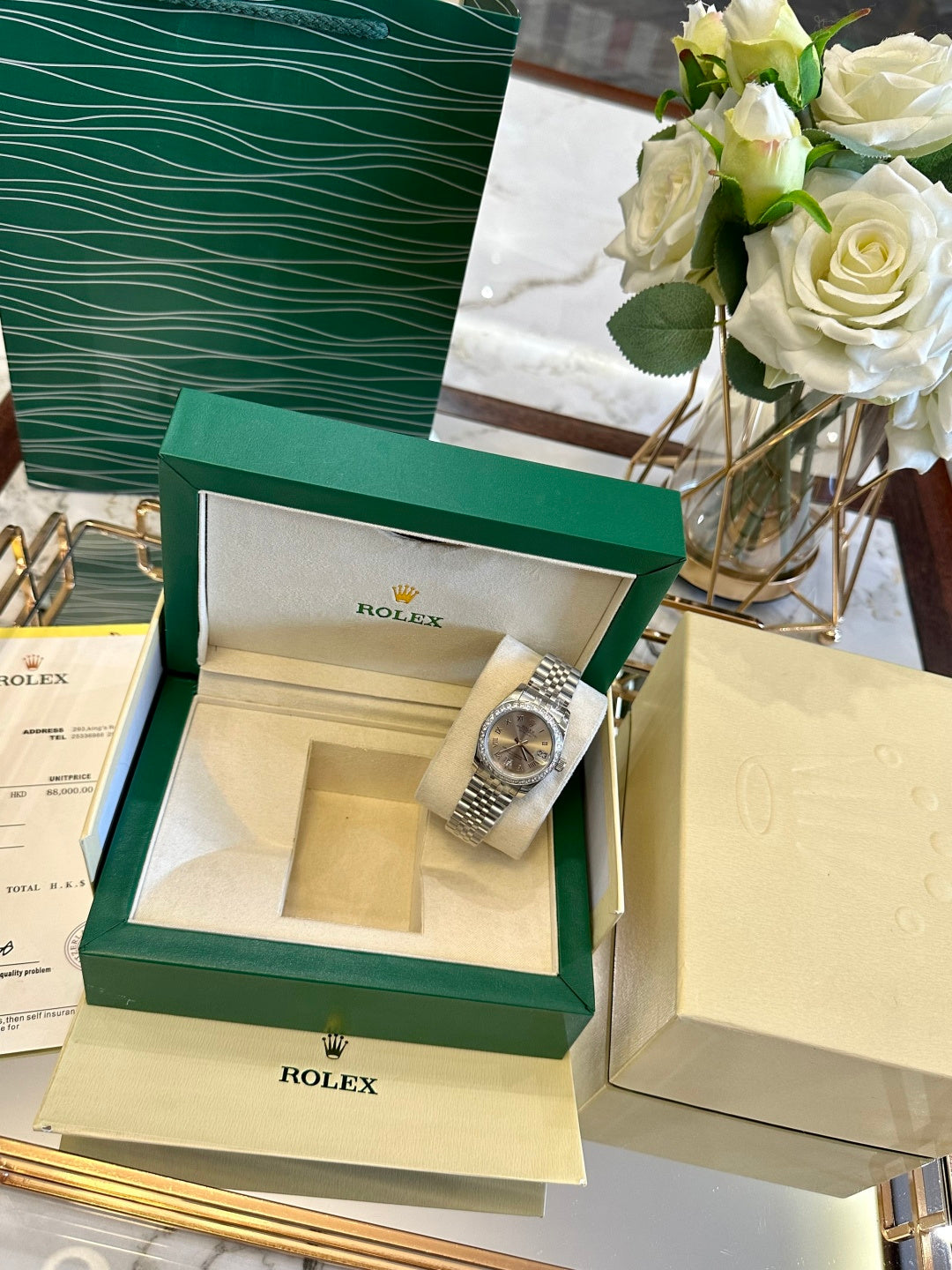 Luxury Jubilee Diamond Date Watch – Silver Dial