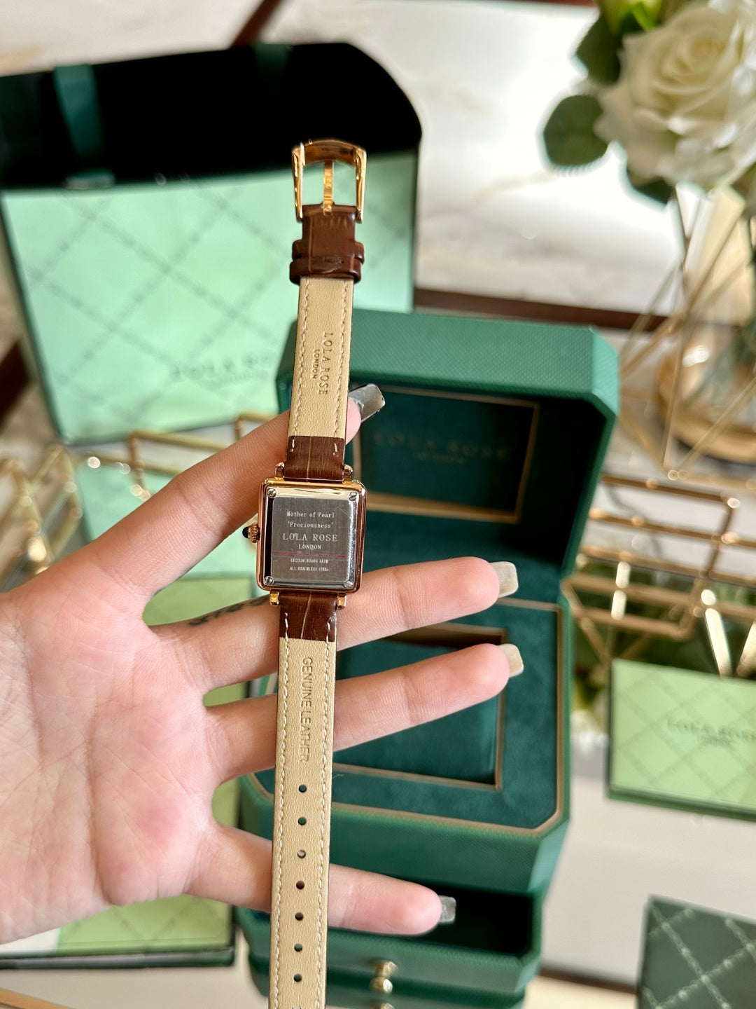 Classic Rectangular Leather Watch