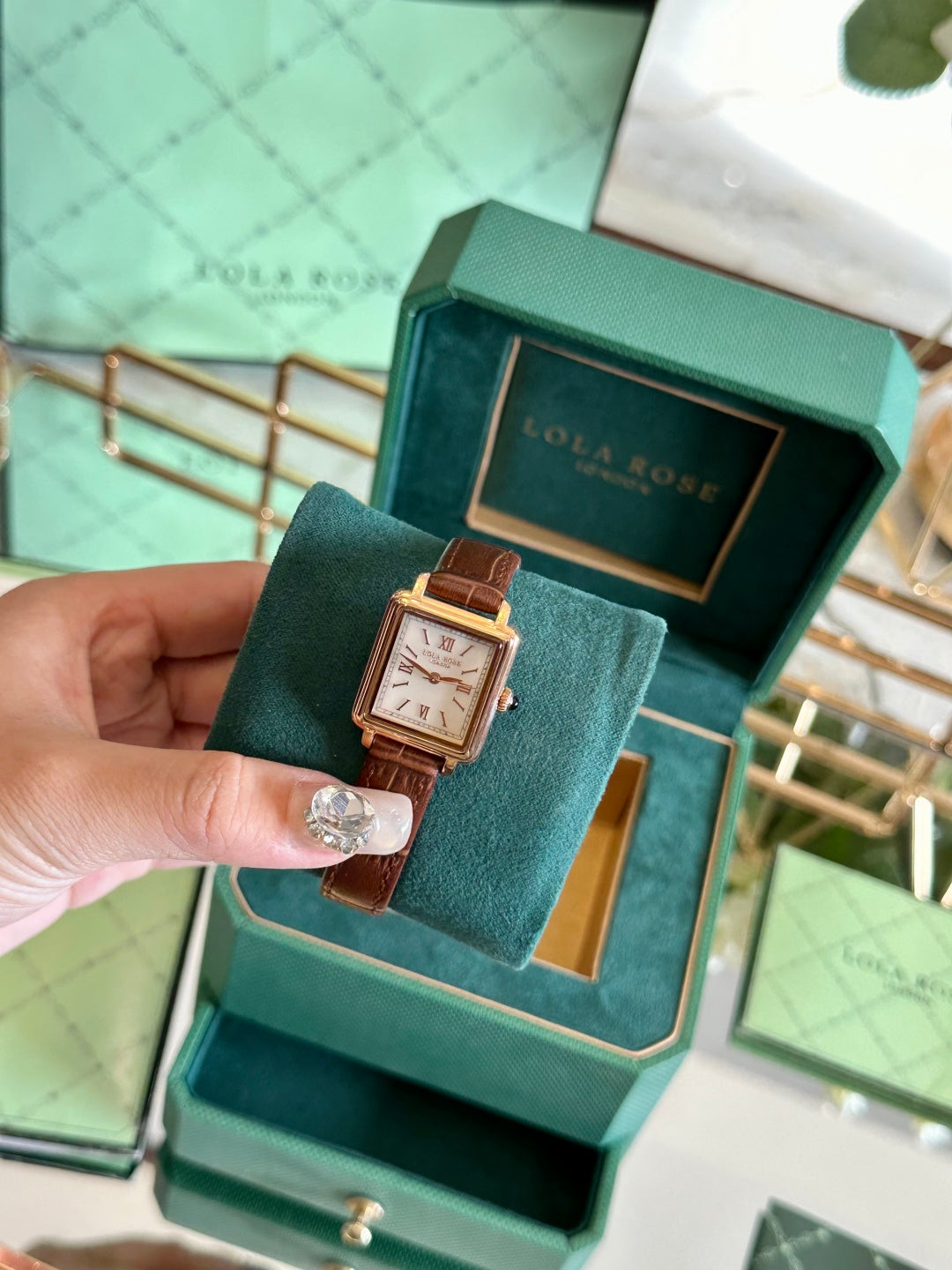 Classic Rectangular Leather Watch