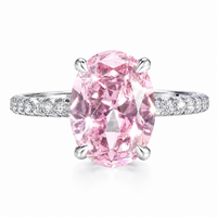 Rose Luxe Oval Ring – Pink Diamond Inspired Statement Ring