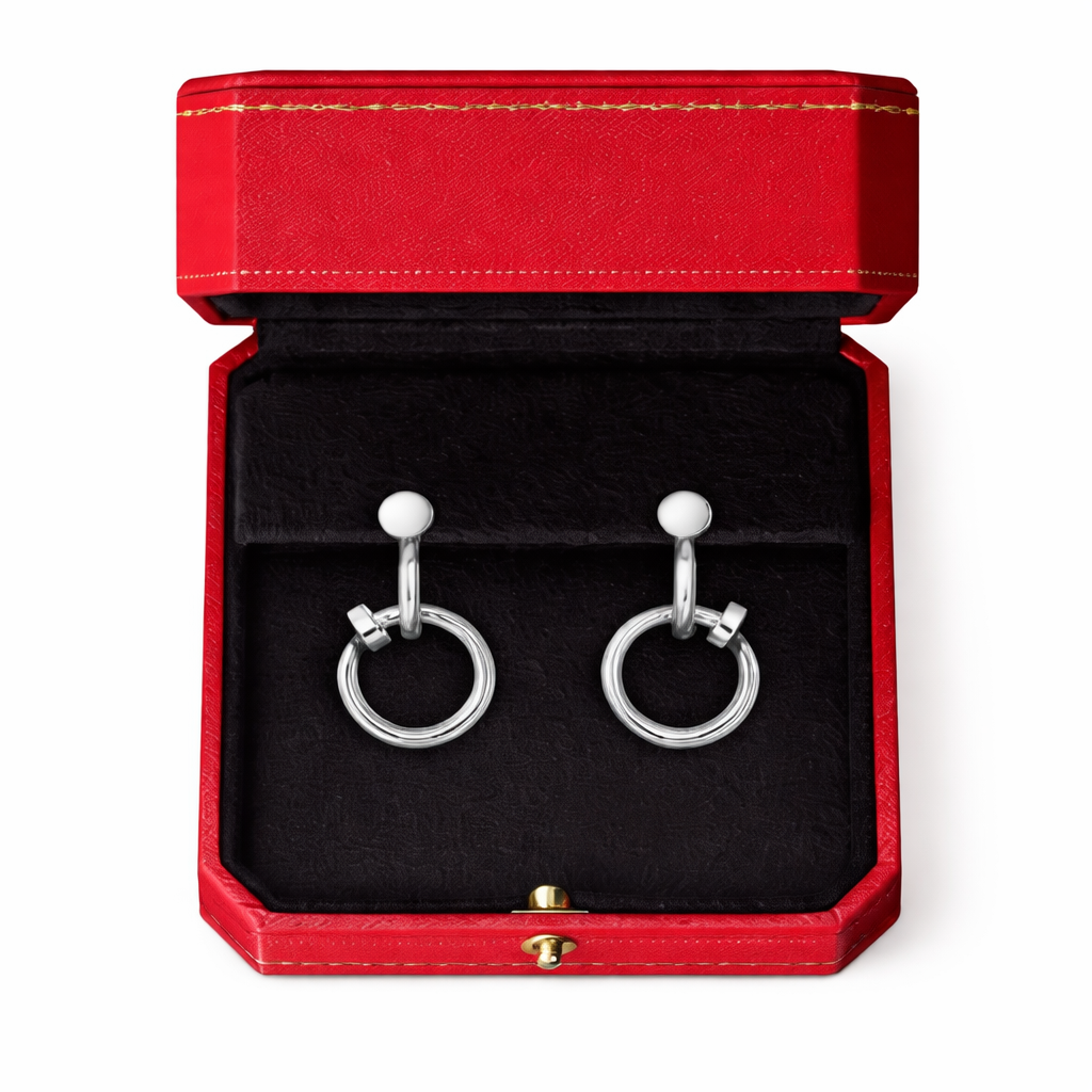 Double Nail Hoop Earrings