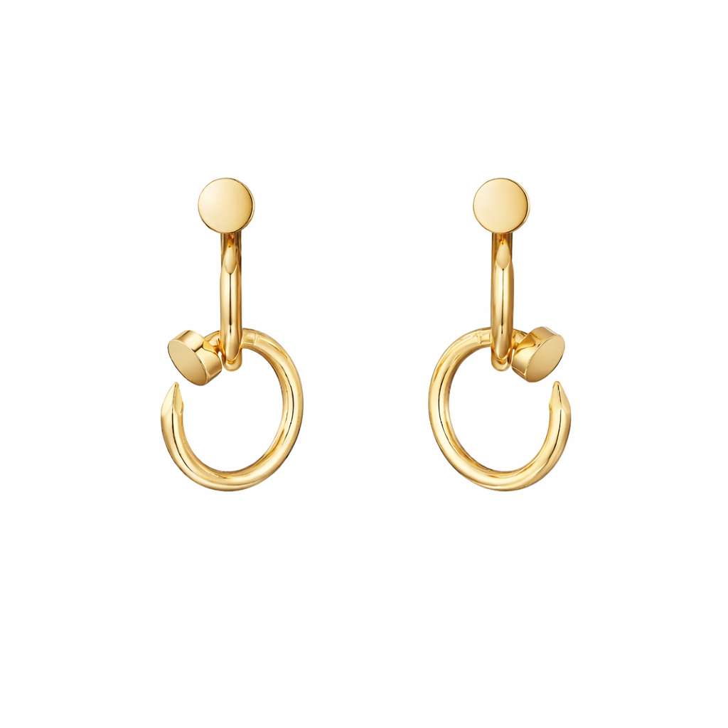 Double Nail Hoop Earrings