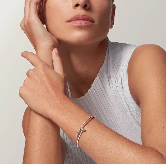 bracelet just un clou diamonds, small model