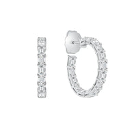 Emerald Cut Hoops