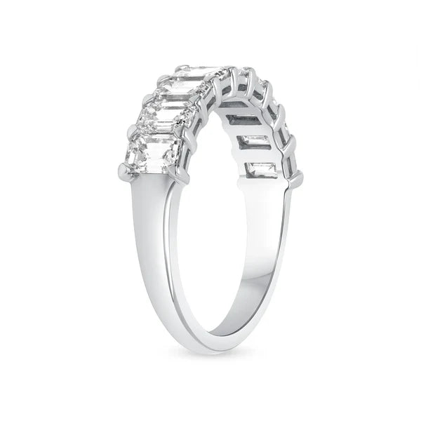 10 Stone Emerald Half Eternity Ring