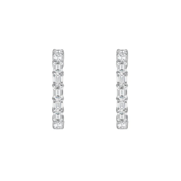 Emerald Cut Hoops