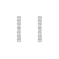 Emerald Cut Hoops