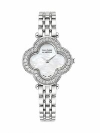 Van Cleef Crystal Bracelet Watch – Mother-of-Pearl Dial