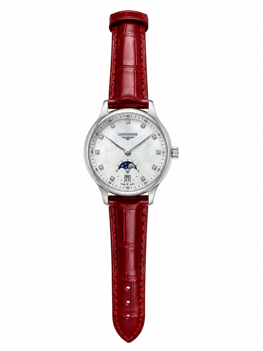 Luna Pearl Moonphase Crocodile Leather Watch