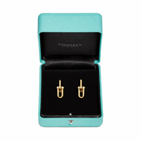 Modern Link Gold Drop Earrings